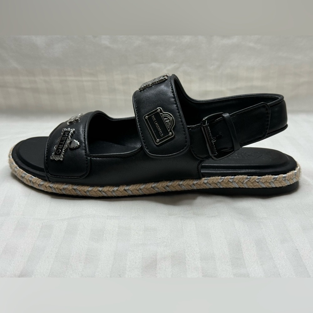 Karl Lagerfeld Paris. Charlay Rue Pins Sandals. Size 8. New without box